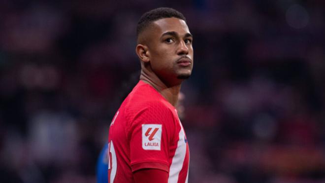Samu Lino en un partido con el Atleti (Cordon Press)