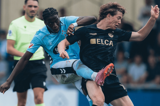 Ilaix Moriba ante el Grasshopper (Foto: Celta).