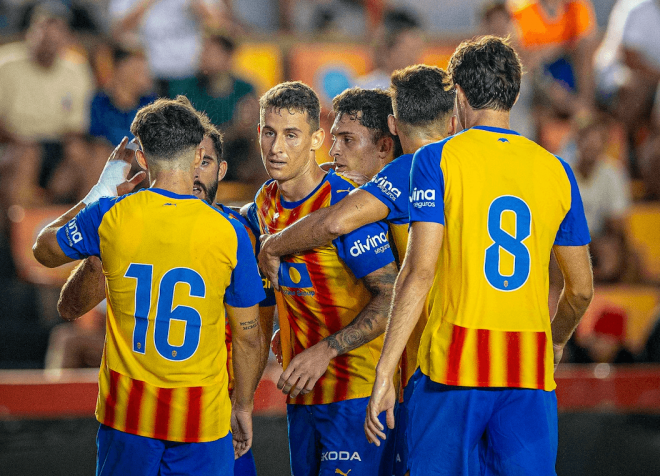 Gol de Dani Raba Valencia-Olympique de Marsella (Foto: Valencia CF)