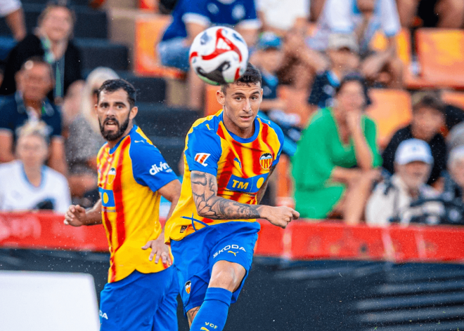 Gol de Dani Raba Valencia-Olympique de Marsella (Foto: Valencia CF)