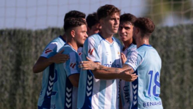 Adrián Niño, durante su estreno con el Málaga (Foto: MCF).