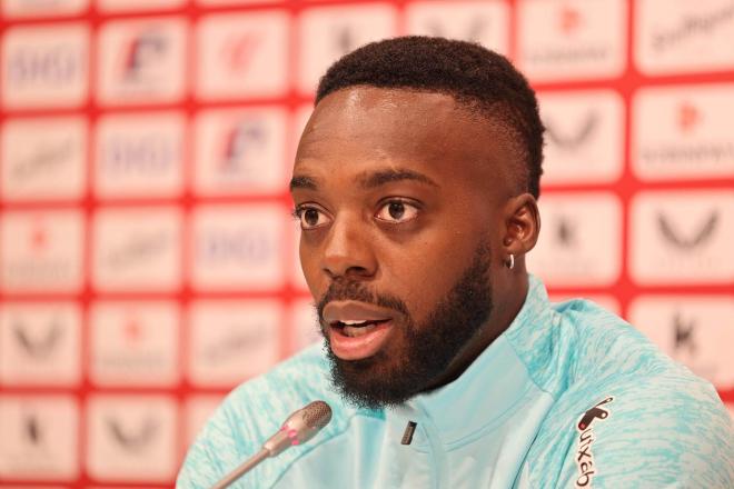 Iñaki Williams, en una rueda de prensa del Athletic (FOTO: EFE).