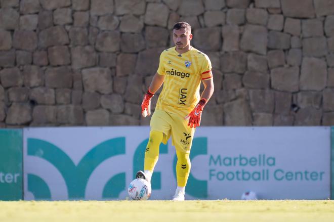 Alfonso Herrero, en el amistoso del Málaga ante el Almería (Foto: MCF).
