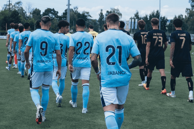 Los jugadores del Celta ante el Grasshopper (Foto: Celta).