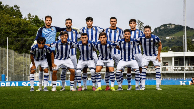 Once de la Real Sociedad en el amistoso ante Osasuna (Foto: Real Sociedad).