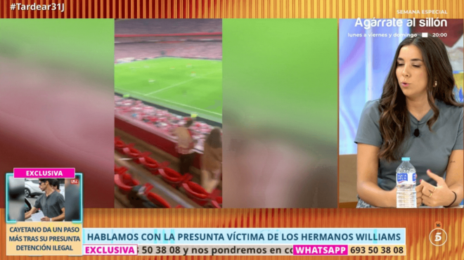 Periodista de Tardear en Telecinco sobre la denuncia a los hermanos Williams.