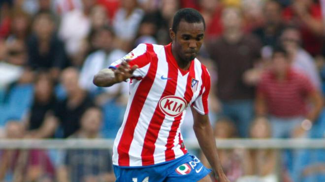 Sinama-Pongolle en un partido del Atlético de Madrid (Cordon Press)