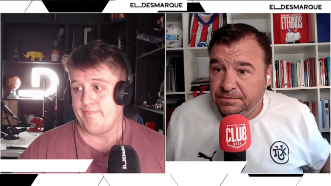 Rubén Uría y Daniel Écija hablando de Laporte (ElDesmarque)
