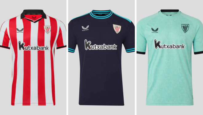 Las camisetas del Athletic Club 2025/2026.