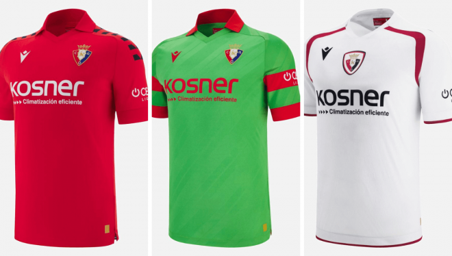 Las camisetas del Osasuna 2025/2026.