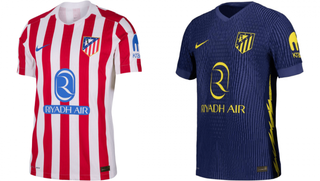 Las camisetas del Atlético de Madrid 2025/2026.