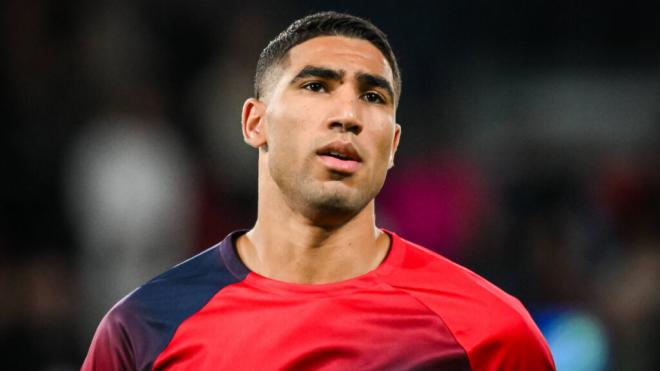 Achraf Hakimi en un partido del PSG (Cordon Press)