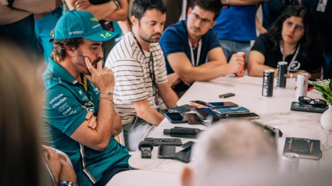 Fernando Alonso, en Hungría (Foto: Aston Martin).