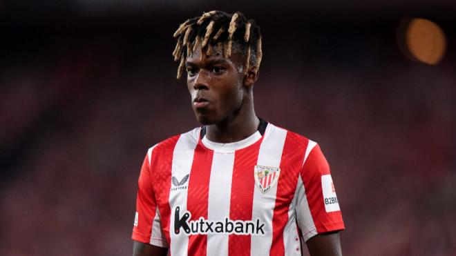 Nico Williams en un partido con el Athletic Club (Cordon Press)