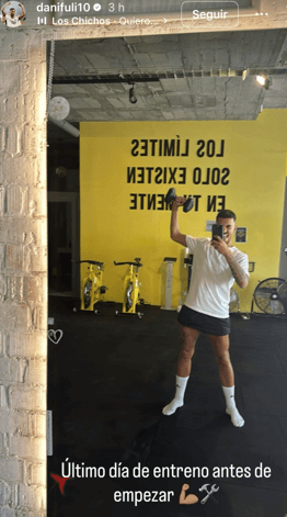 Dani Ceballos en el gimnasio (Foto: Instagram Ceballos)