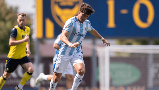 Carlos Dotor, durante el amistoso ante el Oxford (Foto: Málaga CF).
