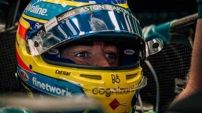 Fernando Alonso, en Hungría (Foto: Aston Martin).