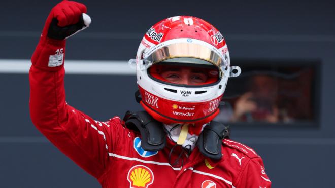 Charles Leclerc, en Hungría y logrando su primera 'pole' del 2025 (Foto: F1).
