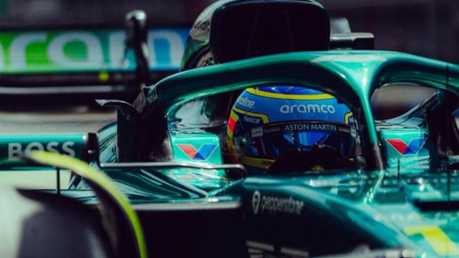 Fernando Alonso, en la clasificación del GP de Hungría (Foto: Aston Martin).