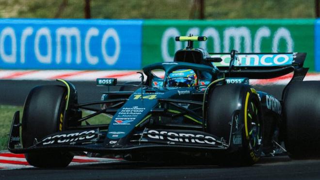 Fernando Alonso, en la clasificación del GP de Hungría (Foto: Aston Martin).