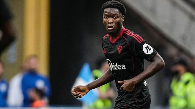 Lucién Agoumé, ante el Marsella (Foto: SFC).