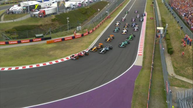 Salida del GP de Hungeía (Foto: F1).