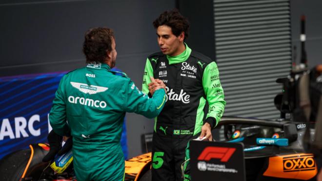 Fernando Alonso y Bortoleto tras el GP de Hungría (Cordon Press)