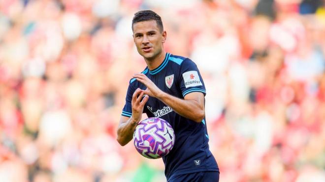 Gol de Gorka Guruzeta ante el Liverpool en Anfield (Foto: Athletic Club).