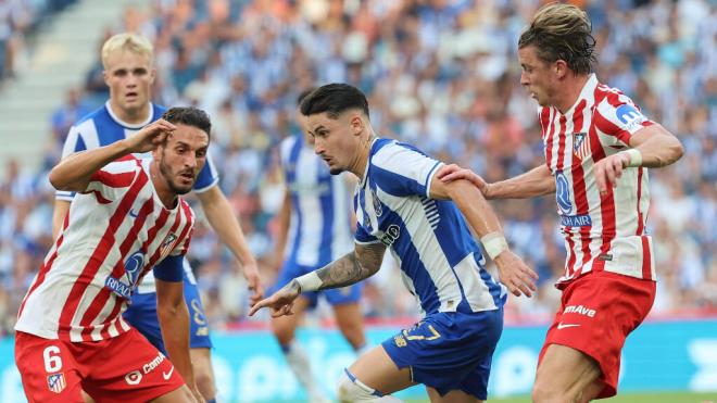 Koke y Gallagher durante el partido contra el Oporto (Fuente: Cordon Press)