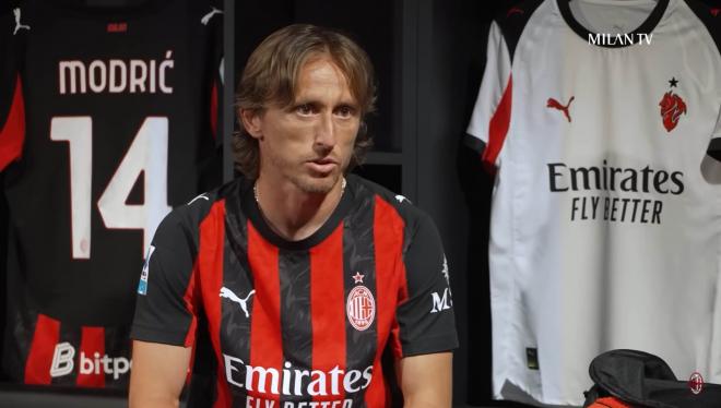 Luka Modric desvela que quiere ganar títulos en el Real Madrid (captura AC Milan YouTube).
