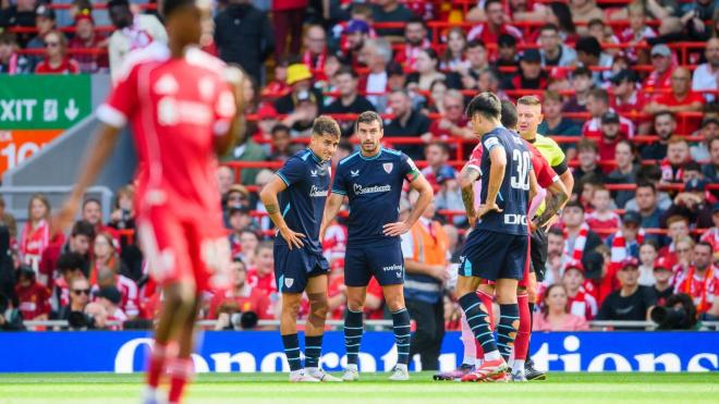 Lesión de Beñat Prados ante el Liverpool en Anfield (Foto: Athletic Club).