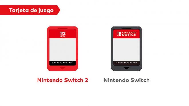 Las tarjetas de juego de Nintendo Switch 1 y Nintendo Switch 2
