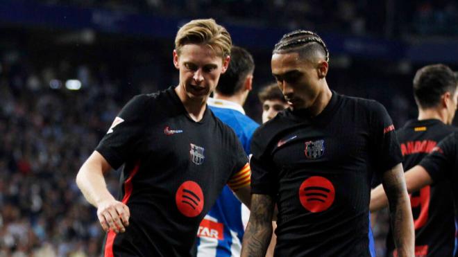 Frenkie de Jong y Raphinha en un partido del Barça (Cordon Press)