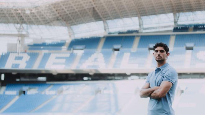 Gonçalo Guedes, a su llegada a la Real Sociedad (Foto: RSO).