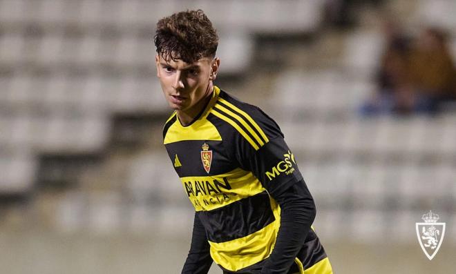 Gori Gracia, en su partido con el Real Zaragoza (Foto: RZ).