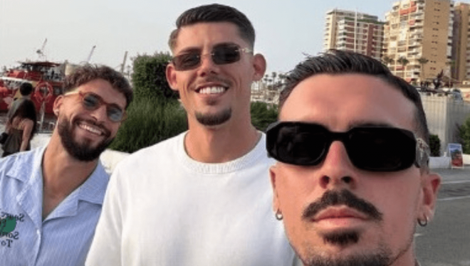 Joaquín Muñoz, Javi Montero y Dani Sánchez (Foto: Instagram).