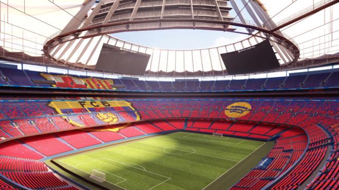 La recreación de cómo quedaría el Camp Nou por dentro (FC Barcelona)