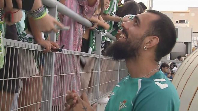 Borja Iglesias, en La Línea.