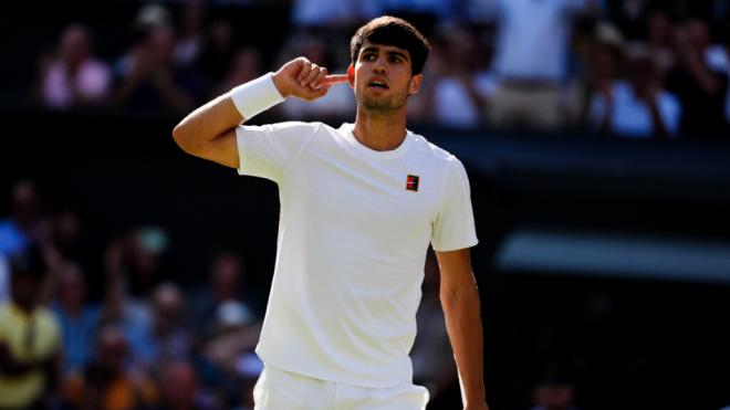 Carlos Alcaraz en la final de Wimbledon (Europa Press)