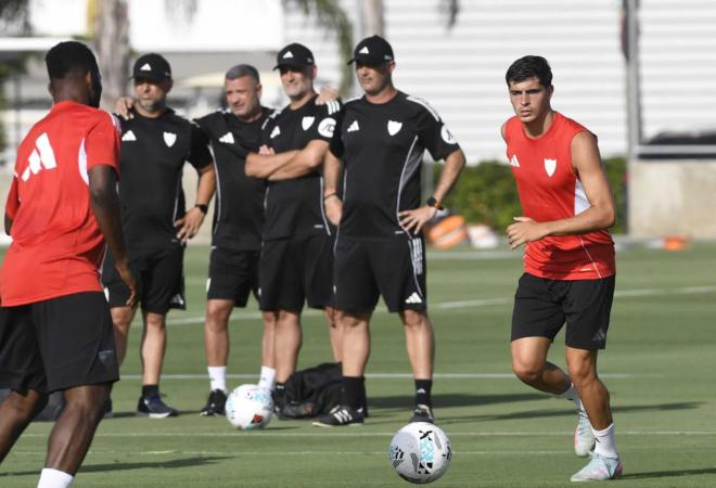 Juanlu Sánchez, durante la sesión del miércoles (Foto: Kiko Hurtado).