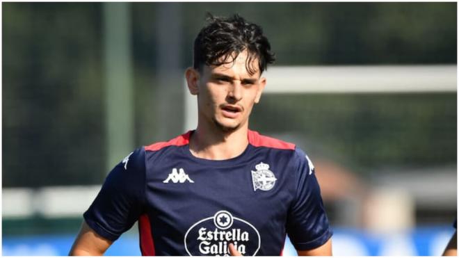Charlie Patiño, jugador del Deportivo de La Coruña. (@RCDeportivo)
