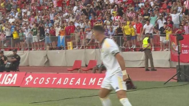 La afición del Almería celebró con Cristiano Ronaldo su gol.