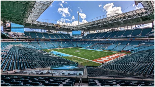 Hard Rock Stadium, hogar de los Miami Dolphins. (@FinsXtra)
