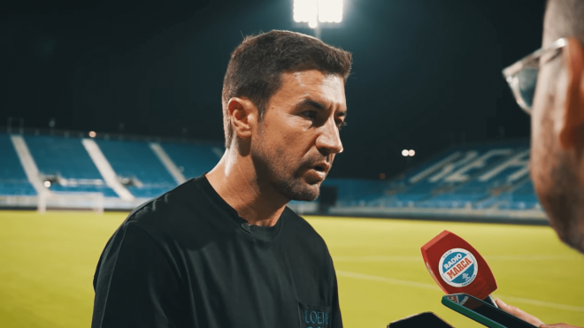 Gabi Fernández, tras el Real Zaragoza-Huesca del Memorial Carlos Lapetra.