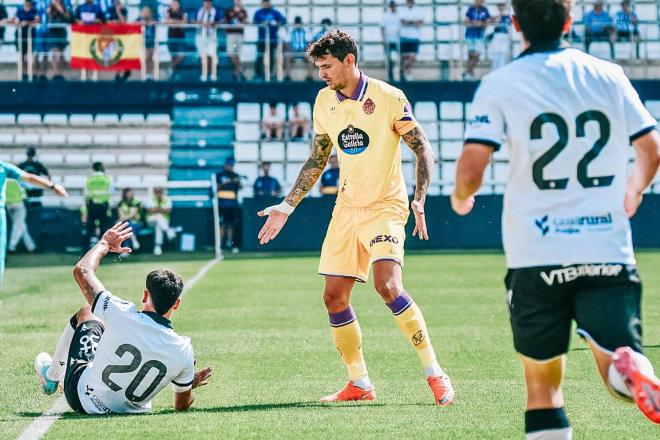 Stanko Juric durante el amistoso ante el Burgos CF (Foto: Sara Cabezas).