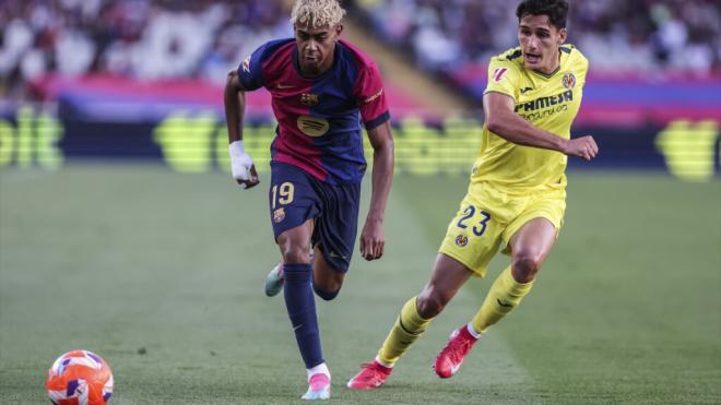 Lamine Yamal en un partido contra el Villarreal (Foto: Europa Press)