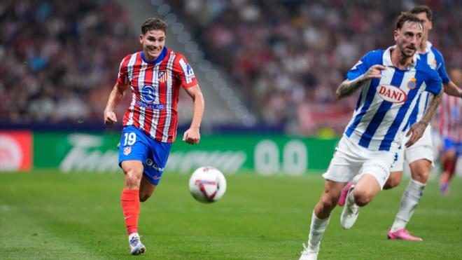 Julián Álvarez durante un partido contra el Espanyol (Foto: Europa Press)