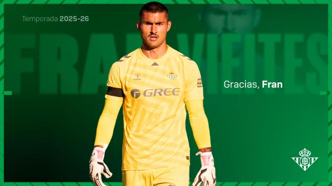 Fran Vieites se marcha del Real Betis (Foto: Real Betis).