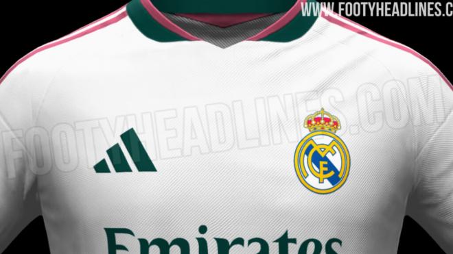 La próxima camiseta del Real Madrid unirá dos colores diferentes (foto: Footyheadlines).