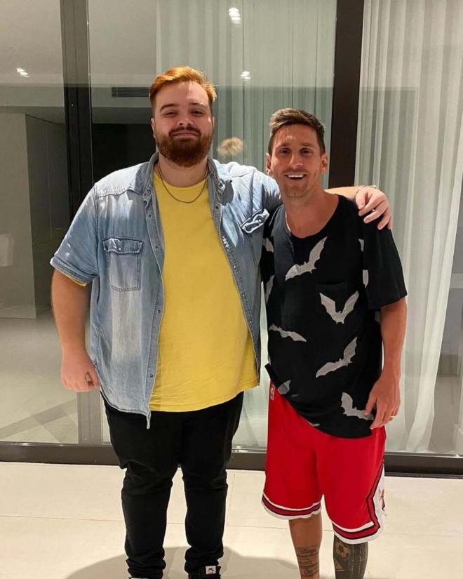 La foto de Ibai Llanos con Leo Messi (Foto: Instagram)
